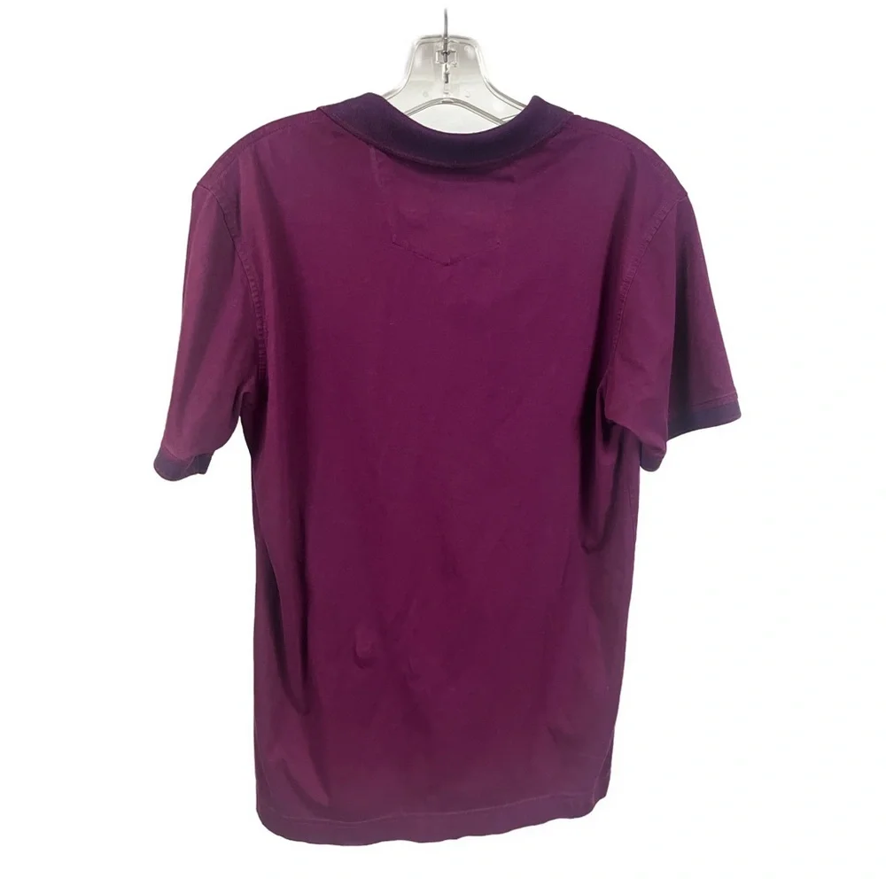 Robert Graham Men's Classic Fit Lucifer Logo Purple Knit Polo Shirt- Size Medium - Picture 3 of 7